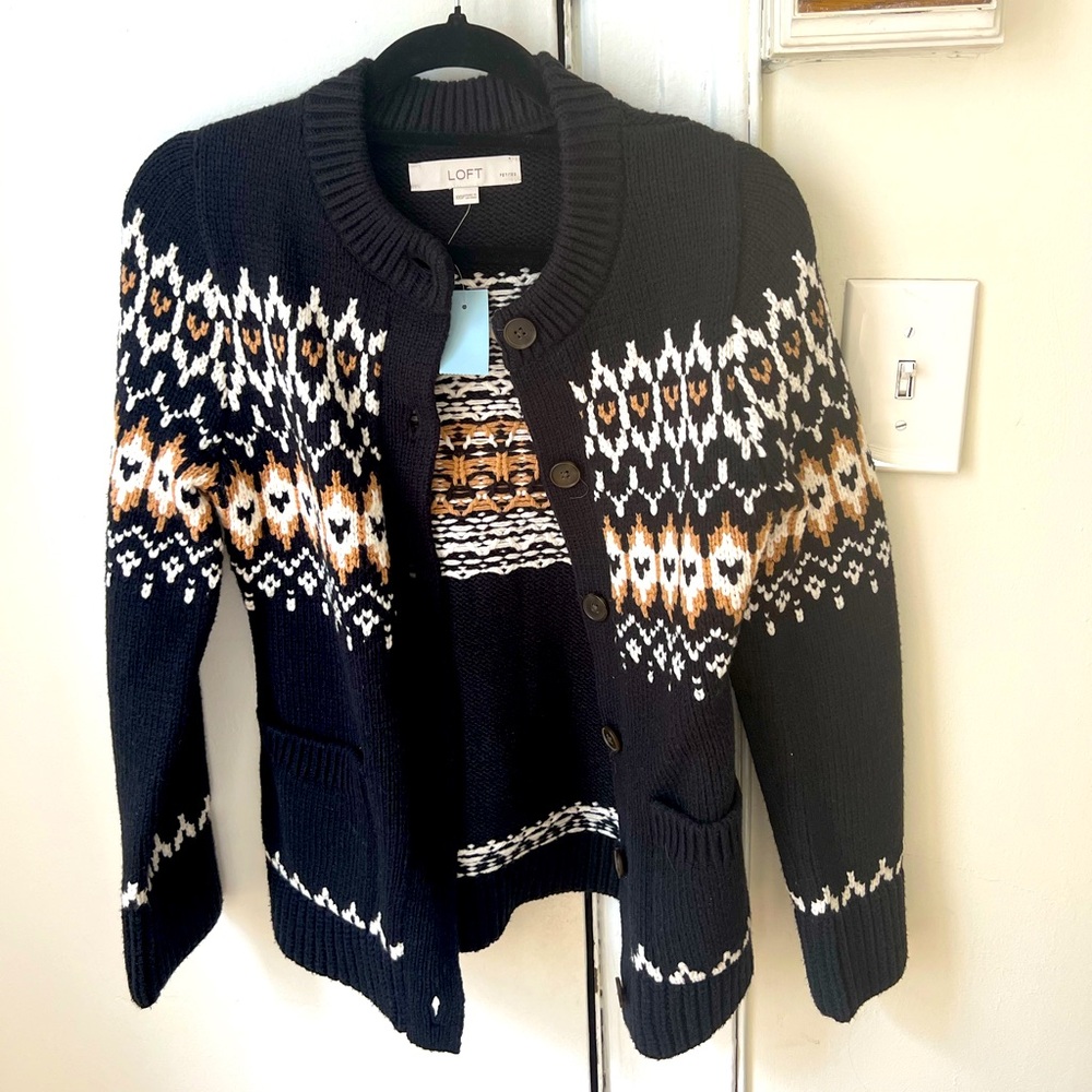 LOFT Patterned Cardigan